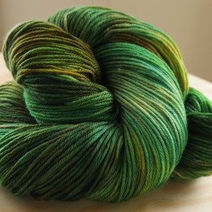 DYED TO ORDER Superwash Merino Wool Yarn Double Knit Sport Sock 100g 3.5oz Mountain Moss image 3