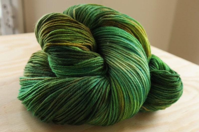 DYED TO ORDER Superwash Merino Wool Yarn Double Knit Sport Sock 100g 3.5oz Mountain Moss image 3