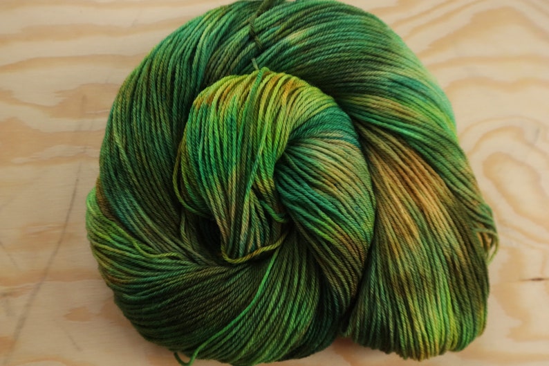 DYED TO ORDER Superwash Merino Wool Yarn Double Knit Sport Sock 100g 3.5oz Mountain Moss image 5