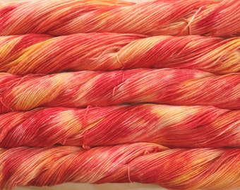 DYED TO ORDER Superwash Merino Wool Yarn Double Knit Sport Sock 100g 3.5oz - Sun Kissed Berry