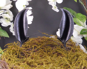 Premium Black Leather Horse Equine Ears Headband