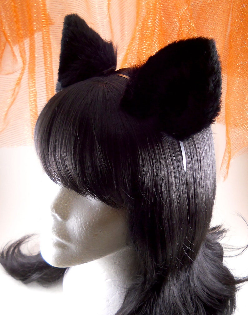 cat ears cosplay Black