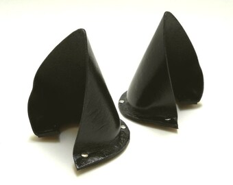 Premium Black Leather Dog Wolf Ears Cosplay LARP Puppy Pet Play BDSM Fantasy Goth Fairy Headband