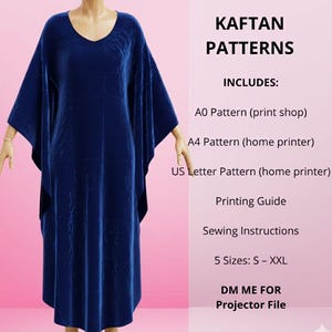 Butterfly Kaftan Abaya Sewing Pattern | Easy Caftan (Digital Download)