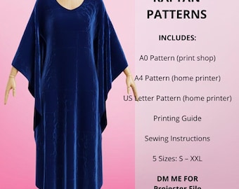 Schmetterling Kaftan Abaya Schnittmuster | Einfacher Kaftan (Digital Download)