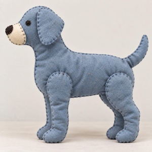 Mönster för mjukisdjur, sömnadsmönster för valpplysch, gosedjurshund i PDF-format, tygmönster för plyschhund, gör-det-själv-gosedjur, utskrivbart hundmönster