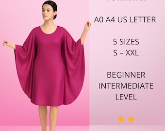 Patrón de caftán mariposa. Descarga digital.