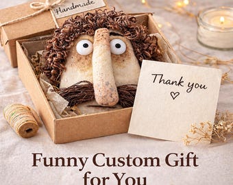 Custom Photo Ugly Doll, Handmade Funny Face Gift, Personalized Boyfriend Girlfriend Doll