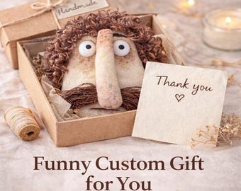 Custom Photo Ugly Doll, Handmade Funny Face Gift, Personalized Boyfriend Girlfriend Doll