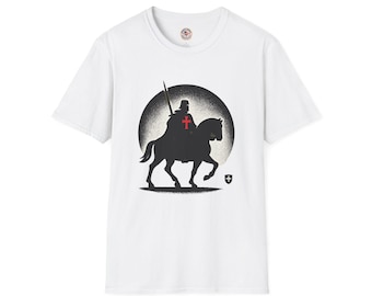Knight Silhouette T-shirt Crusader Horseman grafisch T-shirt