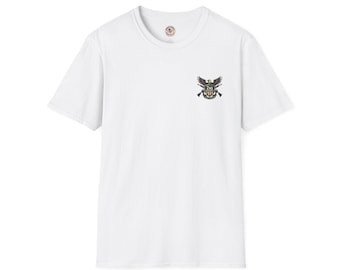 T-shirt met vlag van de schedel van het 2e amendement | Patriottisch wapenembleem