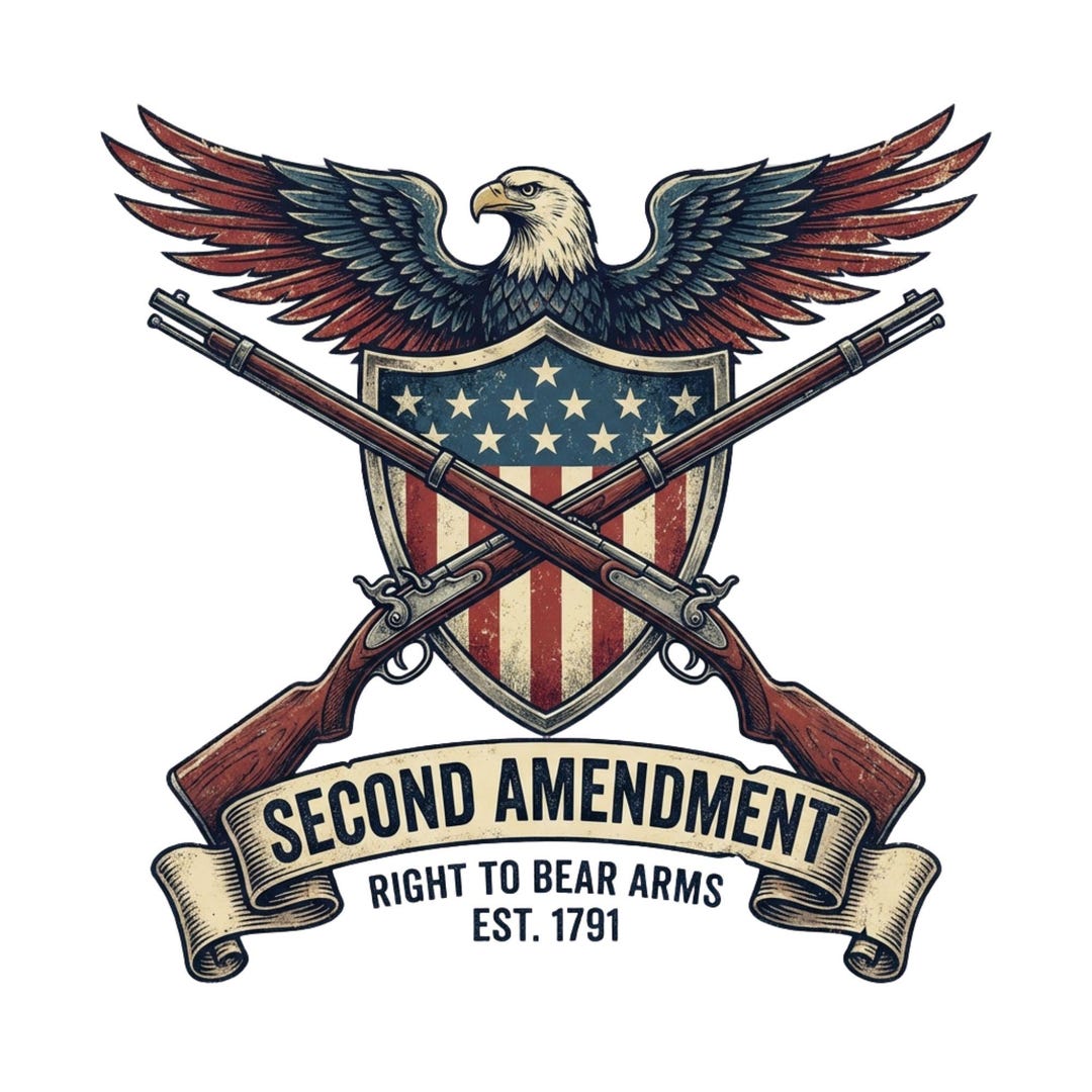2nd Amendment Distressed Patriotic Emblem Printable - Etsy
