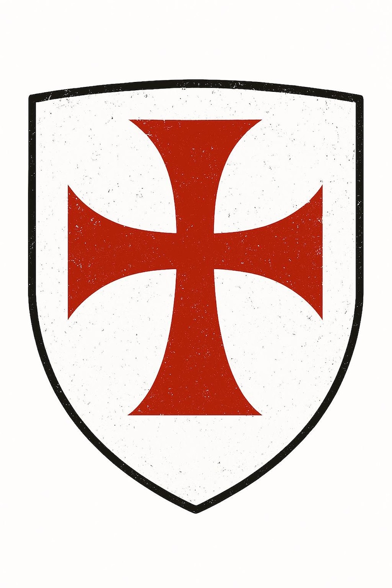 Digital Download Knights Templar Shield – Red Cross Pattée Emblem - Etsy
