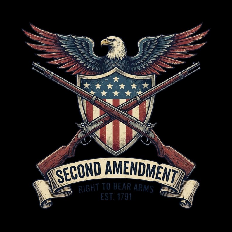 2nd Amendment Distressed Patriotic Emblem Printable - Etsy