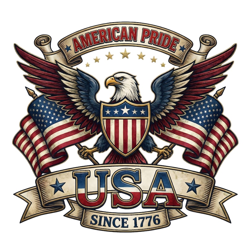 American Pride Eagle Emblem • PNG JPG SVG - Etsy