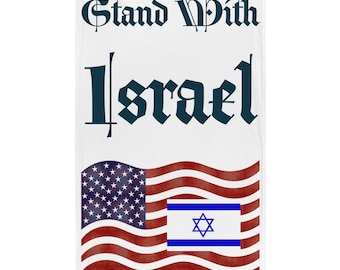 Stand With Israel Flag: American Flag Background, Star of David