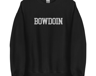 トップス 70s College Sweat Shirt Bowdoin Black sweatshirt – The Bowdoin Store