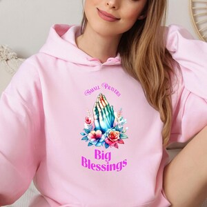 Floral Praying Hands Hoodie | Faith Based Gift Sweatshirt