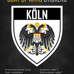 Köln (Cologne) Coat Of Arms Sticker, Vinyl City Flag
