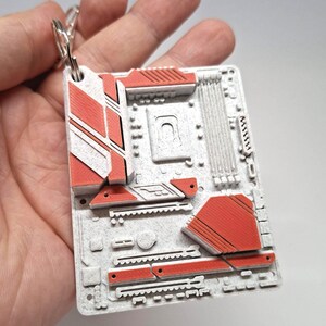 Mainboard 3D Druck Schlüsselanhänger, Motherboard Accessoire, Schlüsselaccessoire, Tech Gadget, Schlüsselring für Technikfans , IT Geschenk