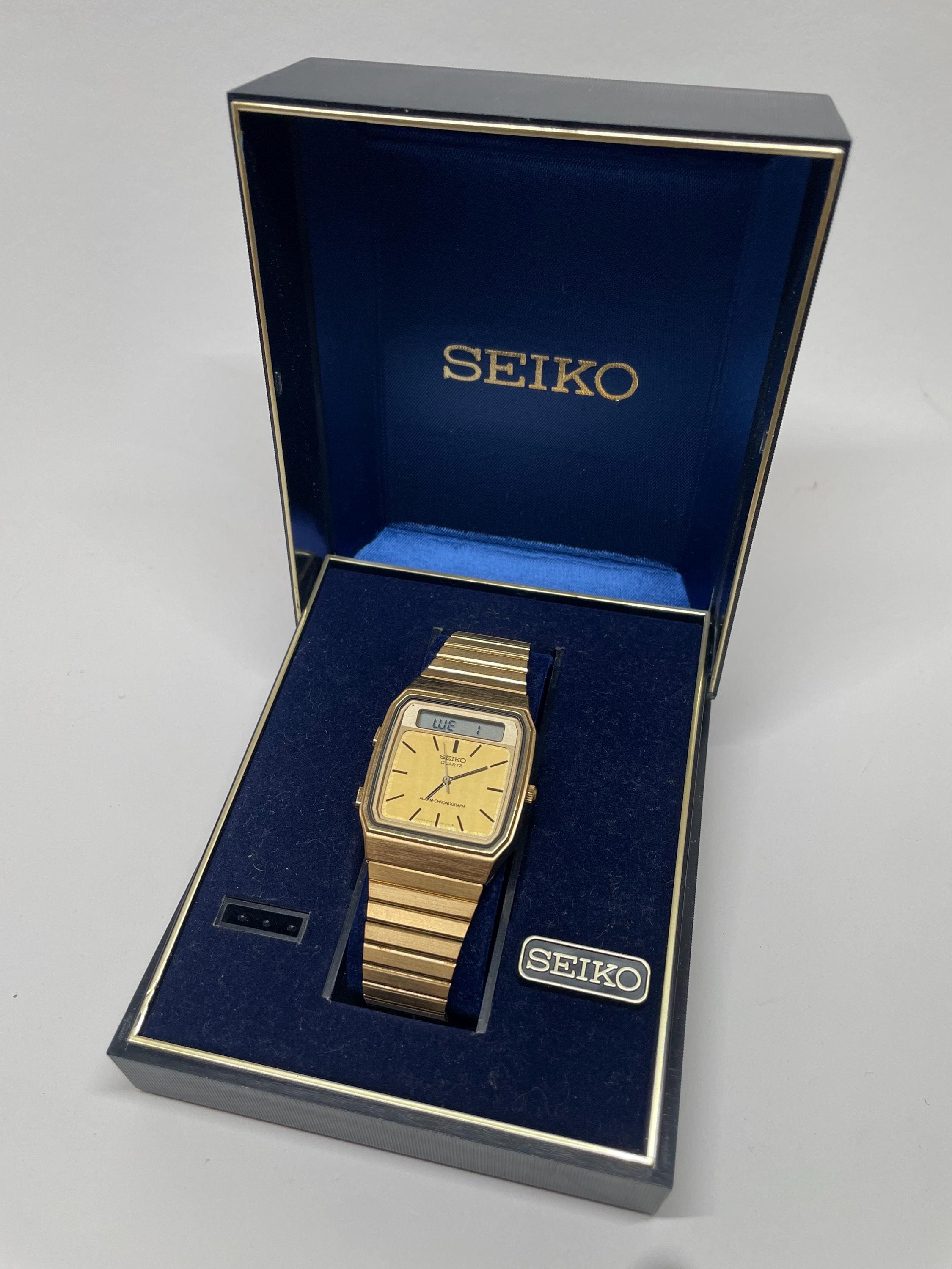 SEIKO クォーツ 腕時計 アナデジ ヴィンテージ Vintage seiko 1981 - Etsy 日本