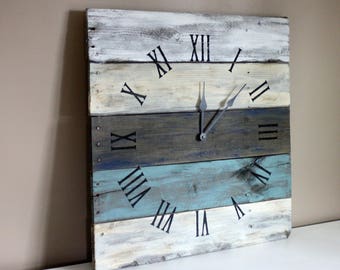 beautiful beach clock, coastal farmhouse decor, custom sizes and colors available