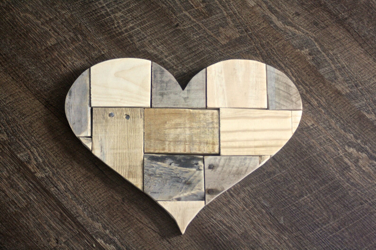 Reclaimed Wood Heart Wall hanging gallery wall art Heart art Etsy