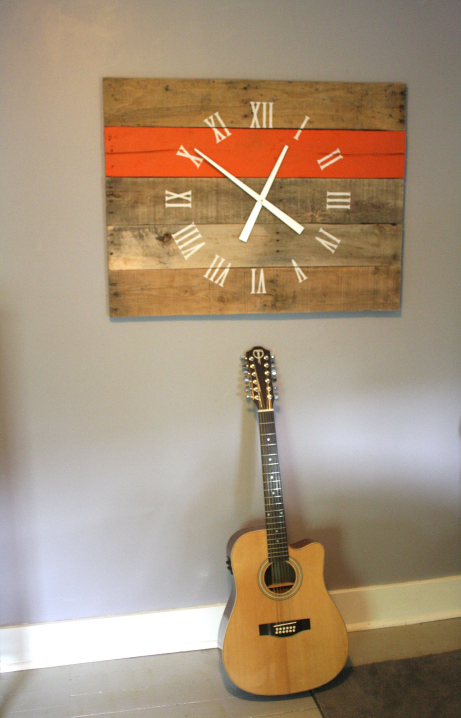 Large RECTANGULAR 36 by 26 Wall Clock Pallet Etsy