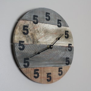 It&#39;s 5 O&#39;Clock Somewhere Clock, Reclaimed Wood Clock, Custom Sizes, pub or home bar, retirement gift, Jimmy Buffet, Tropical theme decor