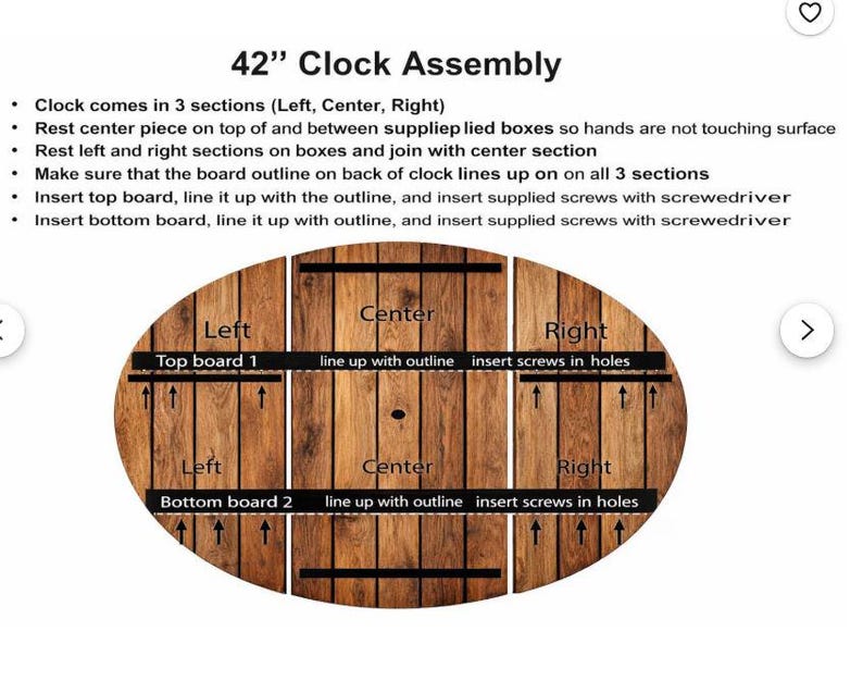 Oversized Wood Wedding Guestbook Clock in Golden Oak: Rustic ...