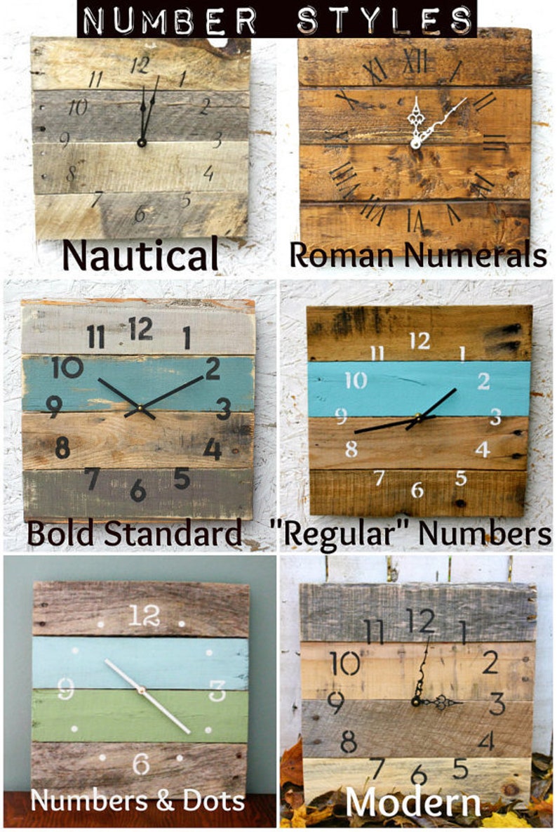 Round wood wall clock beach house clock, distressed Coastal Decor Customize yours Custom Sizes image 5