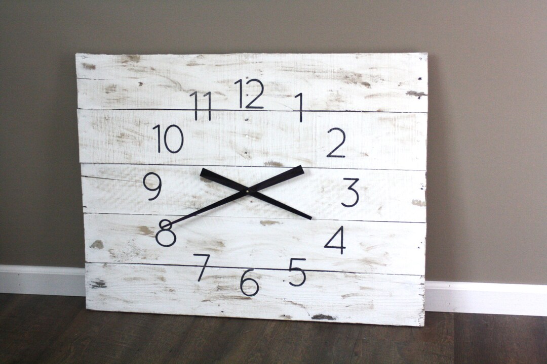 Large Farmhouse Clock 36 by 26 Wall Clock Etsy