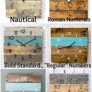 Distressed white wall clock, funky modern farmhouse or coastal chic, reclaimed wood decor image 4