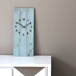 Unique Handmade Wall clock Rectangular modern Farmhouse clock modern rustic clock Beach clock Coastal decor