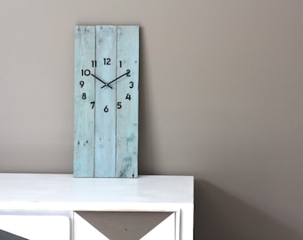 Unique Handmade Wall clock Rectangular modern Farmhouse clock modern rustic clock Beach clock Coastal decor