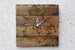 Brown farmhouse wall clock in warm coffee stain, rustic modern New England style, variable sizes available 