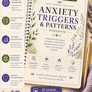 Anxiety Workbook | Anxiety Triggers & Patterns Workbook | Cognitive Distortion Worksheets | Thought Reframing Exercises | Printable PDF