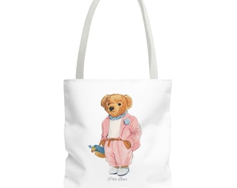 Draagtas polobeer, damesaccessoires, vintage tas, cadeau voor haar.