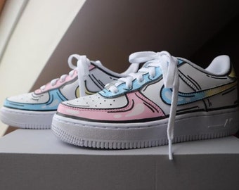 yellow blue sneakers