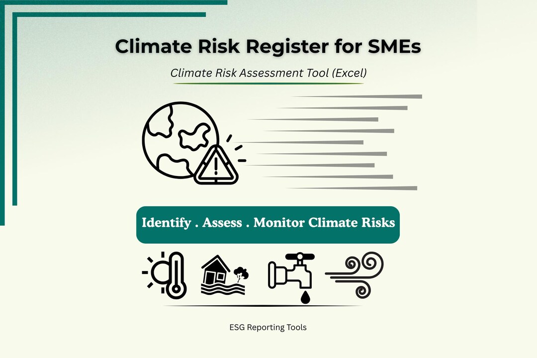 SME Climate Risk Register | Excel Sustainability Reporting - Etsy