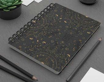 Diario della Luna Celeste e delle Costellazioni / Quaderno a Spirale