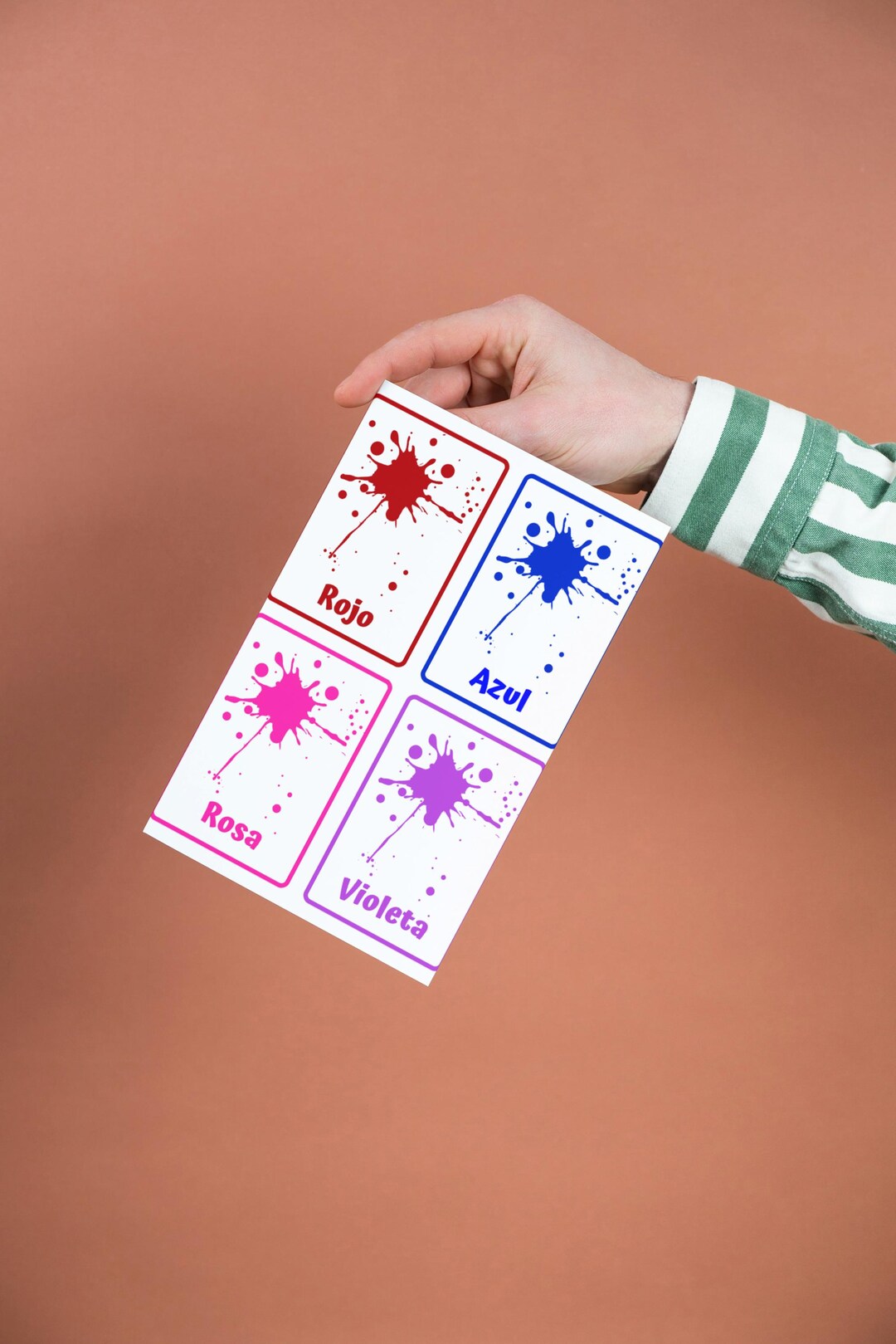 Spanish Colors Flashcards for Kids | Printable Learning Cards - Etsy Canada