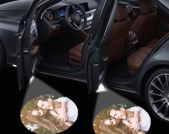 Custom Car Door Projector Lights, Personalized LED Welcome Logo, Halloween Car Gift for Men, Car Lovers & Couples