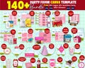 140 Party favors Templates Bundle, Chocolate Wrapper Template, Water Bottle Cricut, Rice Krispie svg, Chip Bag Template & Gift Box