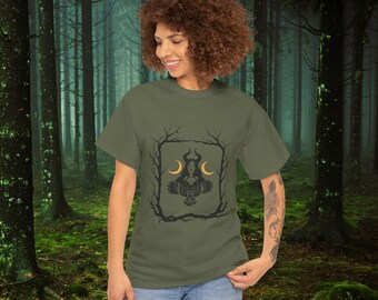 Dark Forest Witch Tee | Occult Moon Graphic Shirt