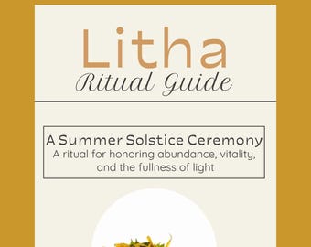 Litha Summer Solstice Ritual Guide Printable • Pagan Wheel of the Year