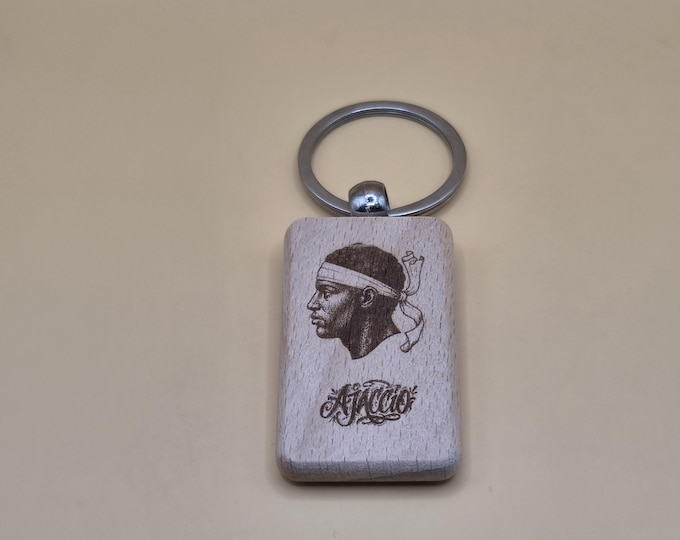 Wooden Keyring Ajaccio