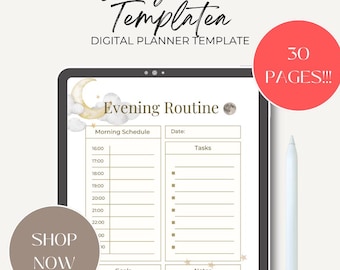 iPad Digital Planner | Weekly, Monthly, Habit Tracker (PDF)