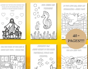 Kids Bible Verse Coloring Pages, Kid's Bible Coloring Pages, Sunday School Coloring Pages, Christian Coloring Pages, Religious Coloring Page