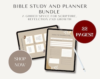 Editable Bible Study Planner | Scripture & Faith Schedule | Minimal Neutral Design Bible study journal prayer journal | Daily Printable